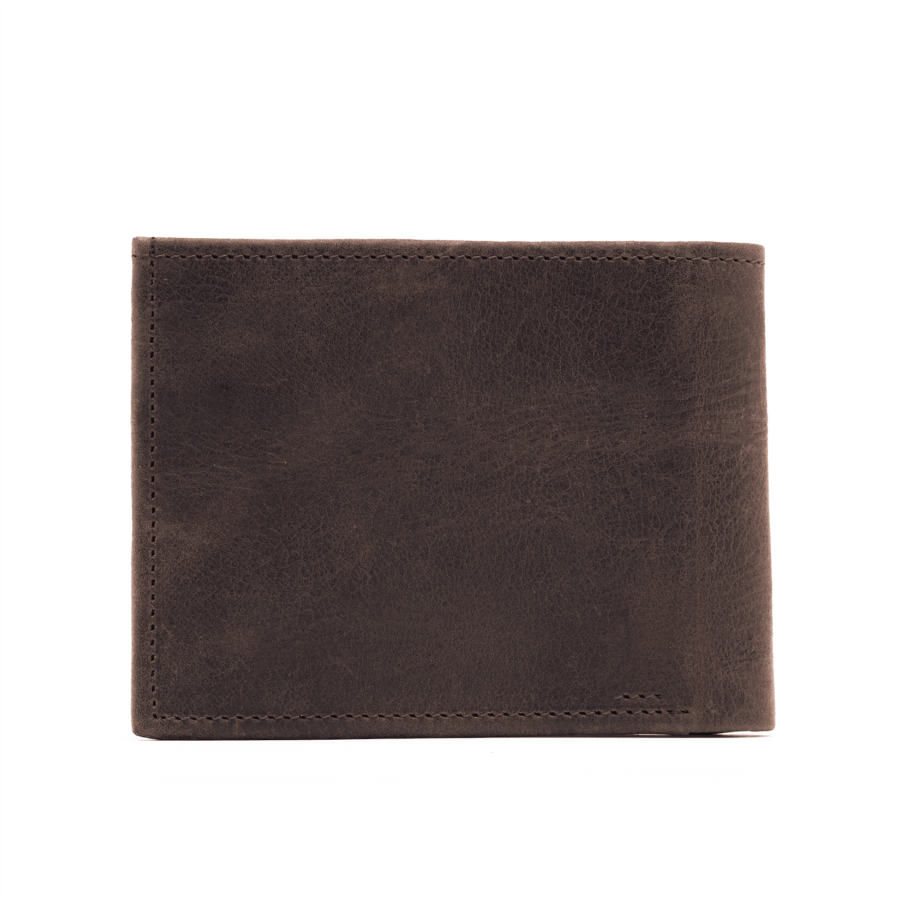Cartera de Piel Café Modelo Clásico - Imagen 2