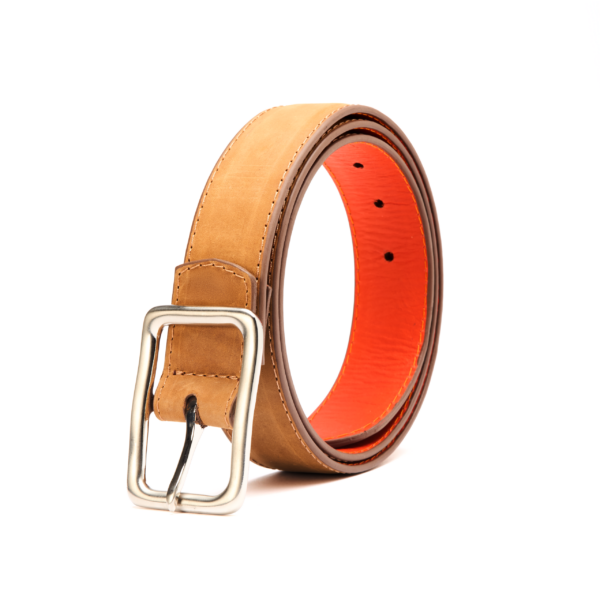 Cinturón de Piel Crazy Café Modelo Logger 2