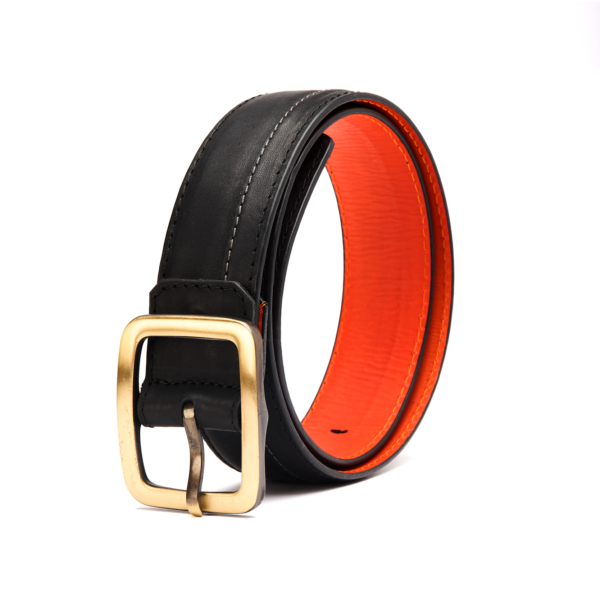 Cinturón de Piel Graso Negro Modelo Rebel 2